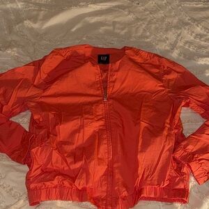 GAP Women's Bright Orange Lightweight Bomber Jacket